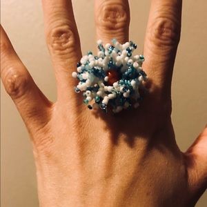 Miami Beaded Coral Ring